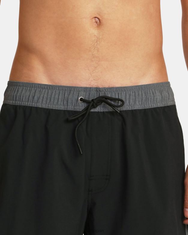 ボトムス TP8J773 黒 RVCA ユニセックス イースタン プラス エラスティック ウエスト ボードショーツ 17