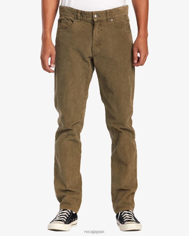 衣類 TP8J781 オリーブ RVCA 男性 ダガーピグメントコーデュロイパンツ