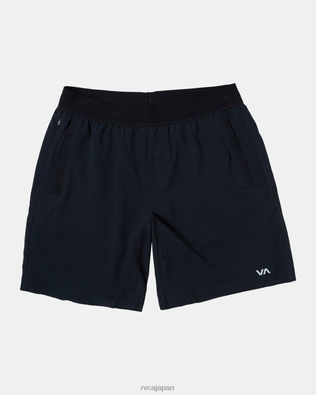 衣類 TP8J792 黒 RVCA 男性 ヨガープラス18トレーニングショーツ