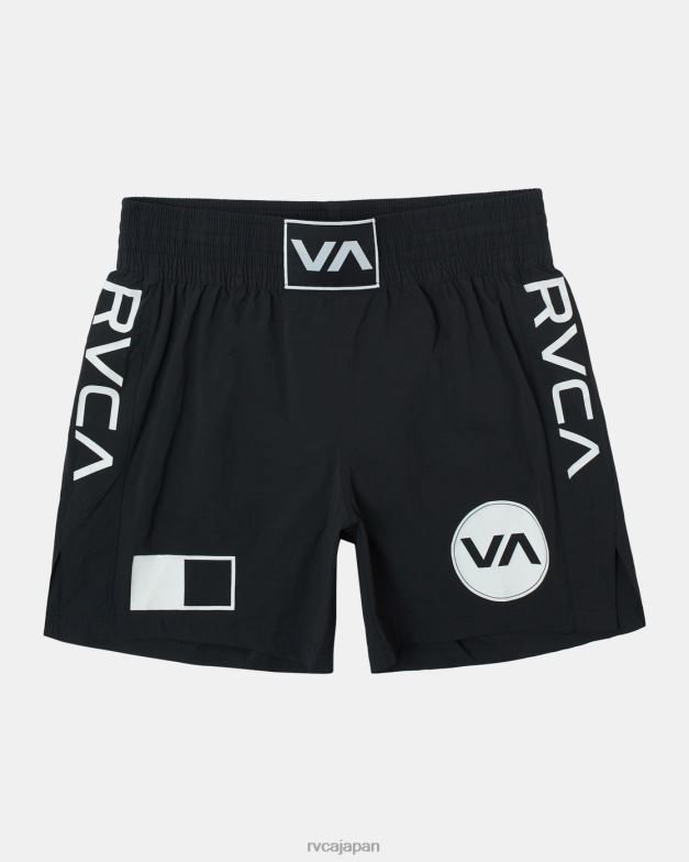 衣類 TP8J796 黒 RVCA 男性 スパルタン弾性ウエストトレーニングショーツ 17