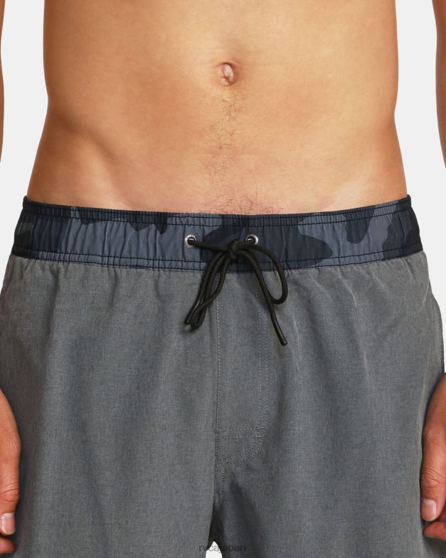 ボトムス TP8J798 ヘザーグレー RVCA ユニセックス イースタン プラス エラスティック ウエスト ボードショーツ 17