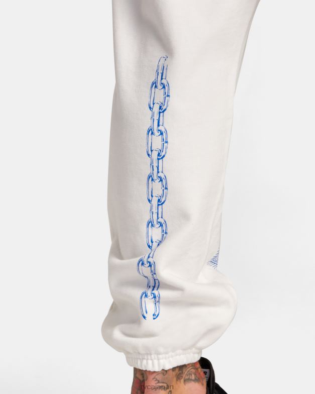 衣類 TP8J79 オフホワイト RVCA 男性 Everlast x Benjamin ジャンジャン ジョガー