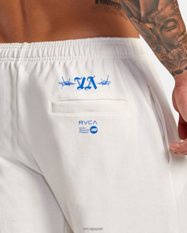 衣類 TP8J79 オフホワイト RVCA 男性 Everlast x Benjamin ジャンジャン ジョガー