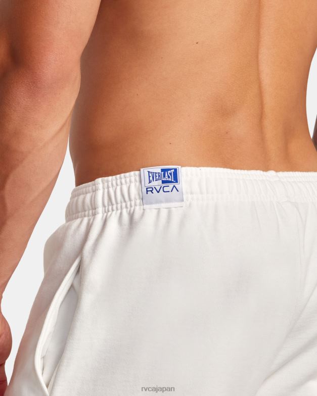 衣類 TP8J79 オフホワイト RVCA 男性 Everlast x Benjamin ジャンジャン ジョガー