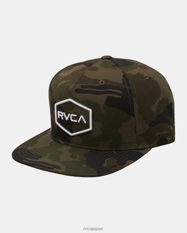 アクセサリー TP8J805 迷彩柄 RVCA 男性 コモンウェルス スナップバック ハット