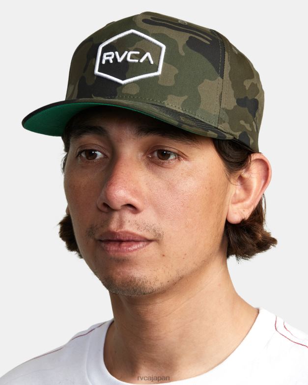 アクセサリー TP8J805 迷彩柄 RVCA 男性 コモンウェルス スナップバック ハット