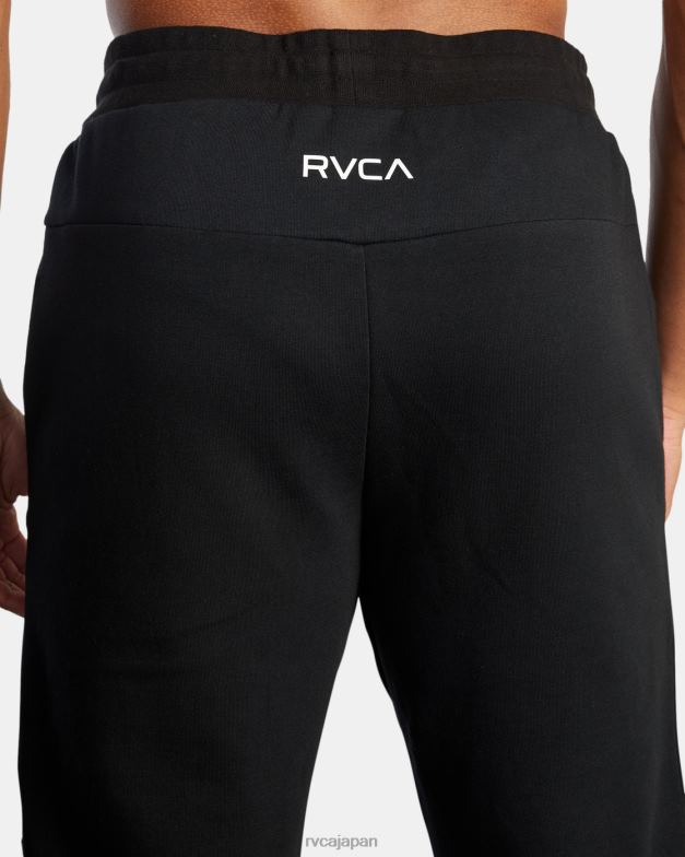衣類 TP8J814 黒 RVCA 男性 テックフリーススウェットパンツii