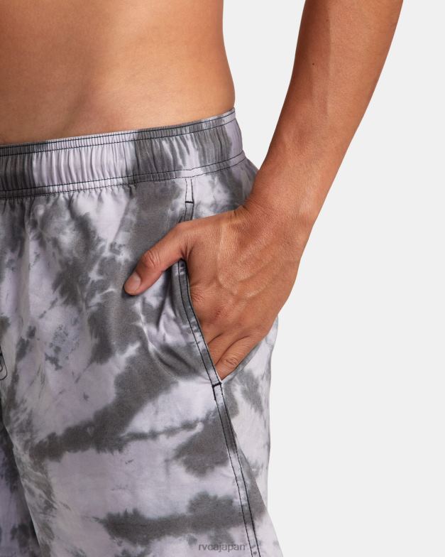 ボトムス TP8J819 黒 RVCA ユニセックス 躁状態のゴムウエスト