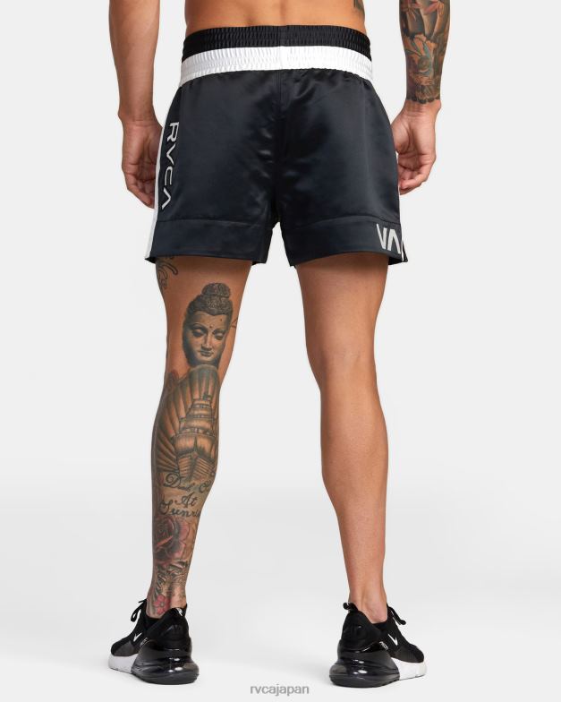 衣類 TP8J827 黒 RVCA 男性 ムエタイ ボクシング ショーツ 15