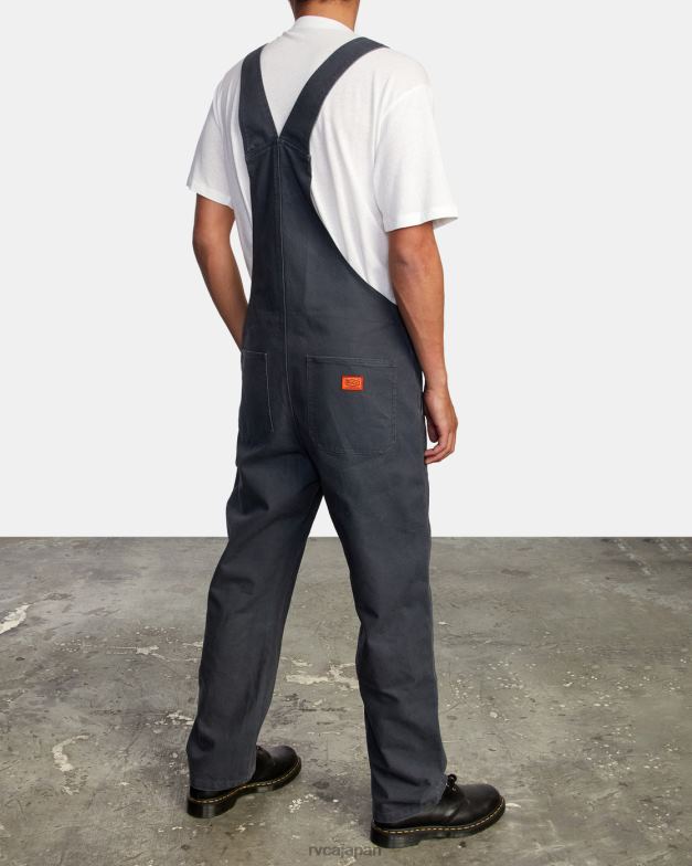 衣類 TP8J831 ガレージブルー RVCA 男性 チェーンメイル リラックスフィット オーバーオール