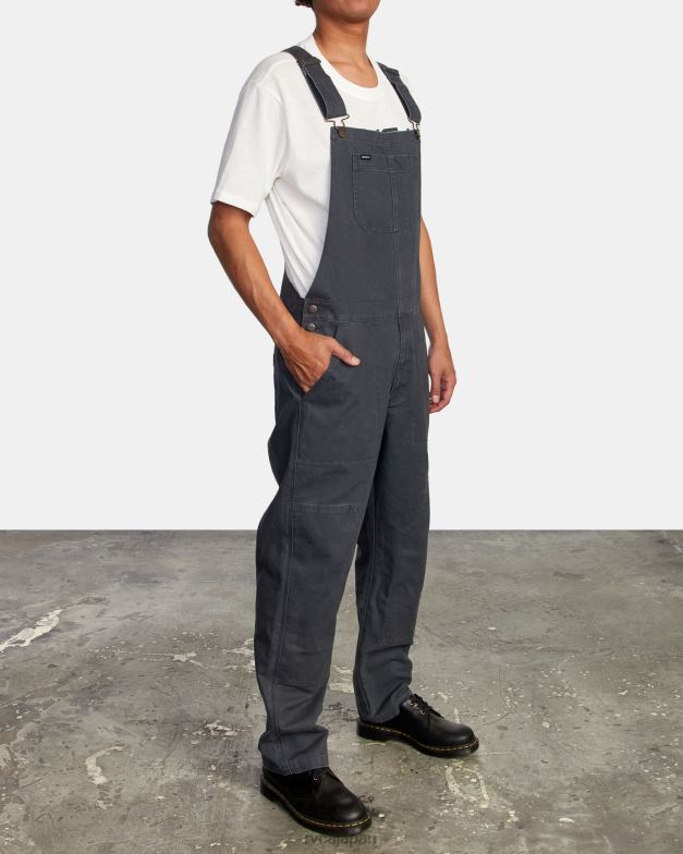 衣類 TP8J831 ガレージブルー RVCA 男性 チェーンメイル リラックスフィット オーバーオール