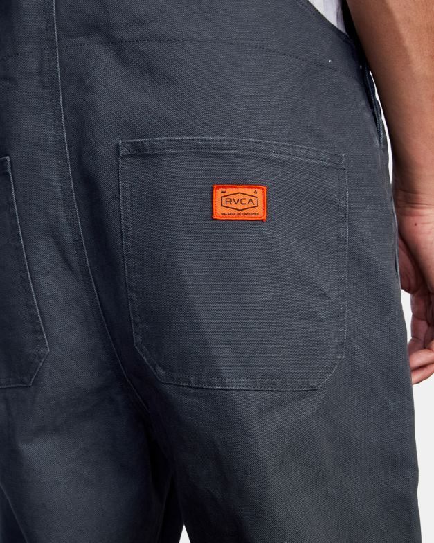 衣類 TP8J831 ガレージブルー RVCA 男性 チェーンメイル リラックスフィット オーバーオール