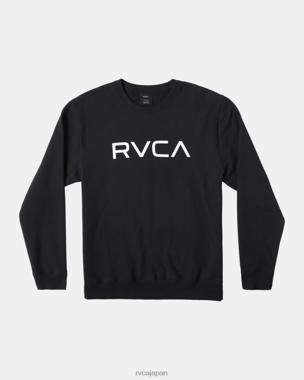 衣類 TP8J834 黒 RVCA 男性 ビッグクルーネックスウェットシャツ