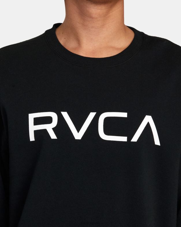 衣類 TP8J834 黒 RVCA 男性 ビッグクルーネックスウェットシャツ