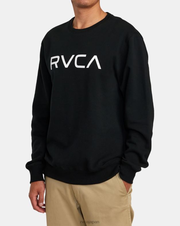 衣類 TP8J834 黒 RVCA 男性 ビッグクルーネックスウェットシャツ