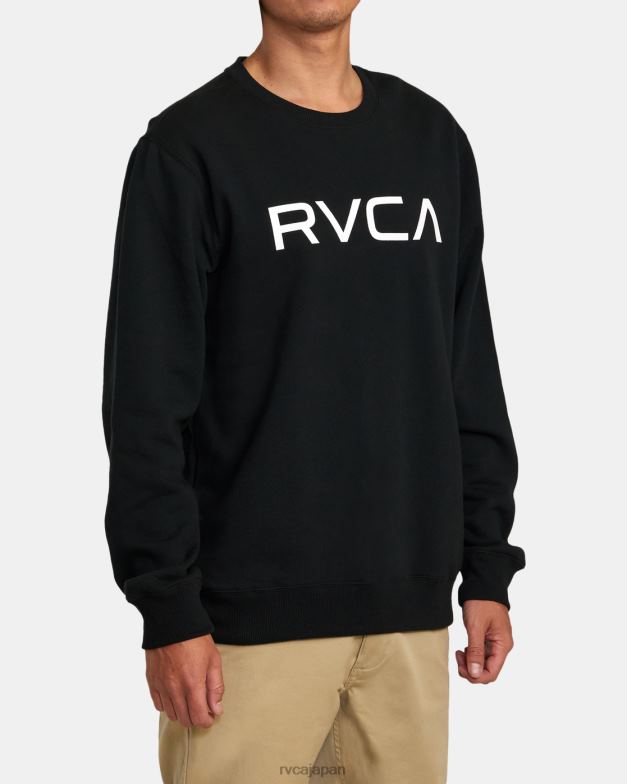 衣類 TP8J834 黒 RVCA 男性 ビッグクルーネックスウェットシャツ