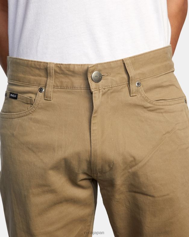 衣類 TP8J836 木材 RVCA 男性 ダガーツイル スリムフィット パンツ