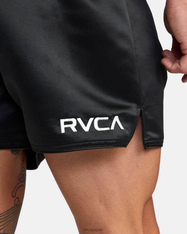 衣類 TP8J843 黒 RVCA 男性 ムエタイ MOD 伸縮性ウエスト ボクシング ショーツ 15