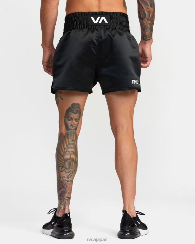 衣類 TP8J843 黒 RVCA 男性 ムエタイ MOD 伸縮性ウエスト ボクシング ショーツ 15