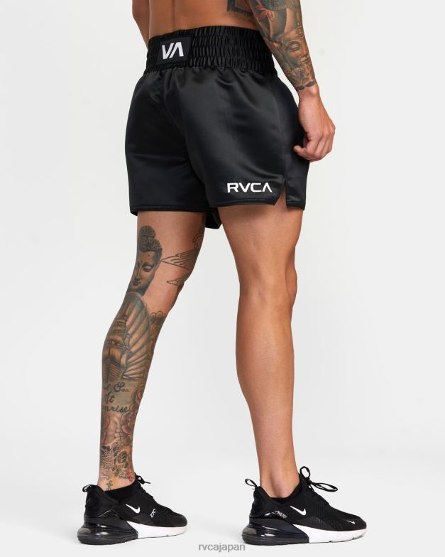 衣類 TP8J843 黒 RVCA 男性 ムエタイ MOD 伸縮性ウエスト ボクシング ショーツ 15