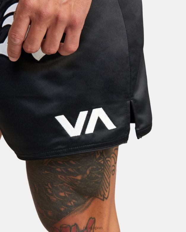 衣類 TP8J843 黒 RVCA 男性 ムエタイ MOD 伸縮性ウエスト ボクシング ショーツ 15