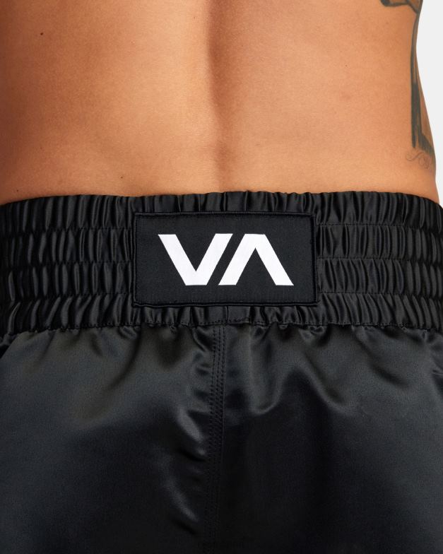 衣類 TP8J843 黒 RVCA 男性 ムエタイ MOD 伸縮性ウエスト ボクシング ショーツ 15