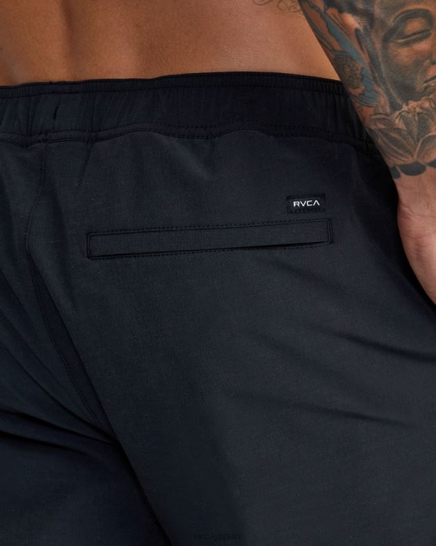 衣類 TP8J850 黒 RVCA 男性 ヨガーハイブリッドパンツ