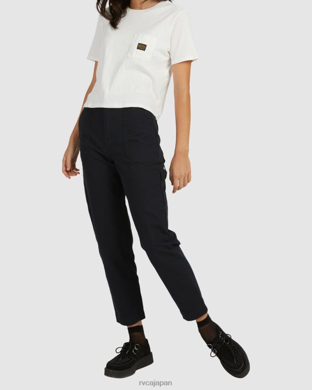 衣類 TP8J853 本当の黒 RVCA 女性 不況作業服パンツ