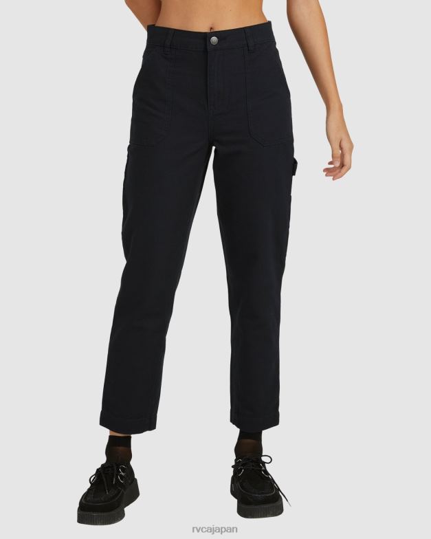 衣類 TP8J853 本当の黒 RVCA 女性 不況作業服パンツ