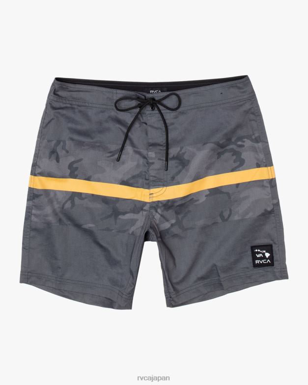 ボトムス TP8J860 ブラックカモ RVCA ユニセックス ウエストポート ハワイ プリント ボードショーツ 17