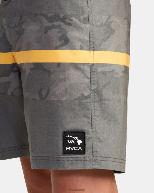 ボトムス TP8J860 ブラックカモ RVCA ユニセックス ウエストポート ハワイ プリント ボードショーツ 17