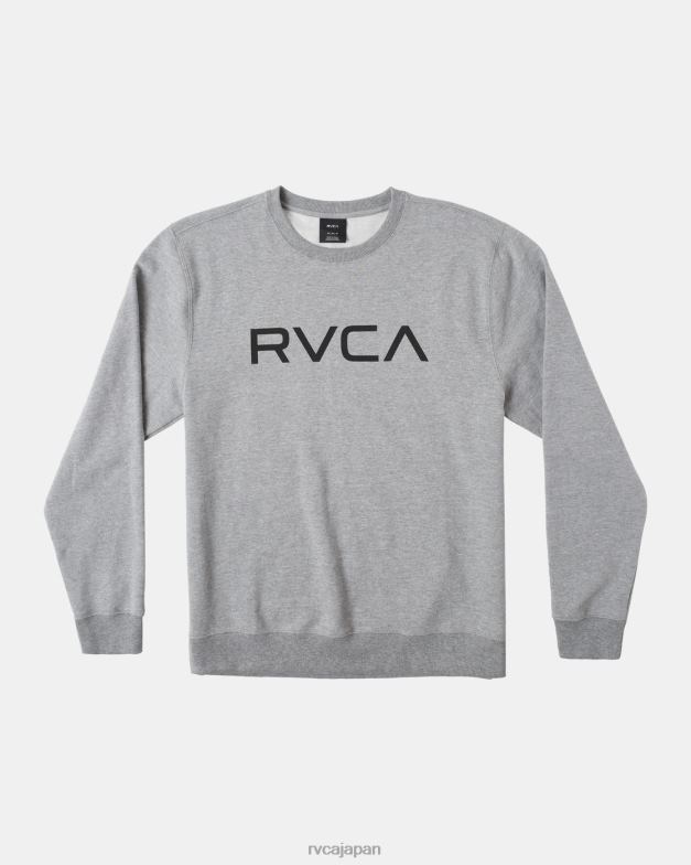 衣類 TP8J861 アスレチックヘザー RVCA 男性 ビッグクルーネックスウェットシャツ