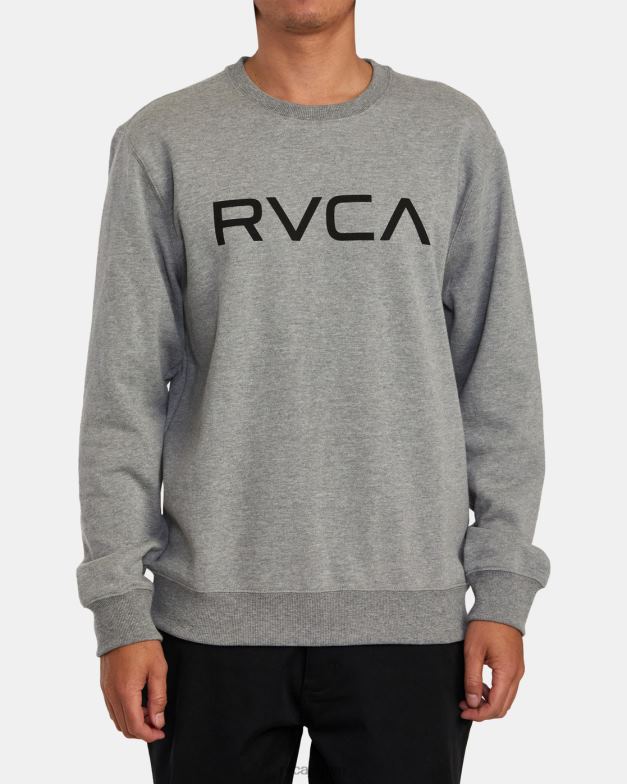 衣類 TP8J861 アスレチックヘザー RVCA 男性 ビッグクルーネックスウェットシャツ