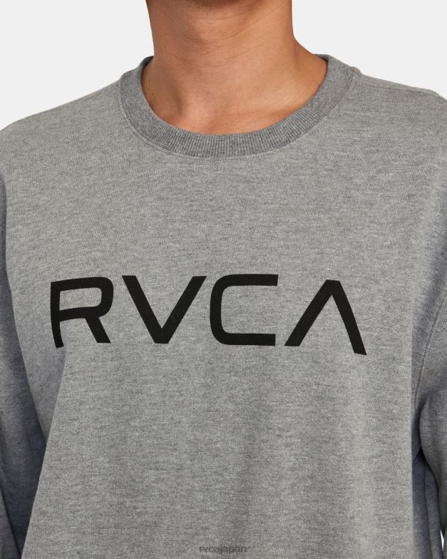 衣類 TP8J861 アスレチックヘザー RVCA 男性 ビッグクルーネックスウェットシャツ