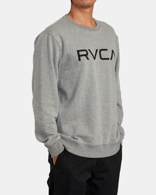 衣類 TP8J861 アスレチックヘザー RVCA 男性 ビッグクルーネックスウェットシャツ
