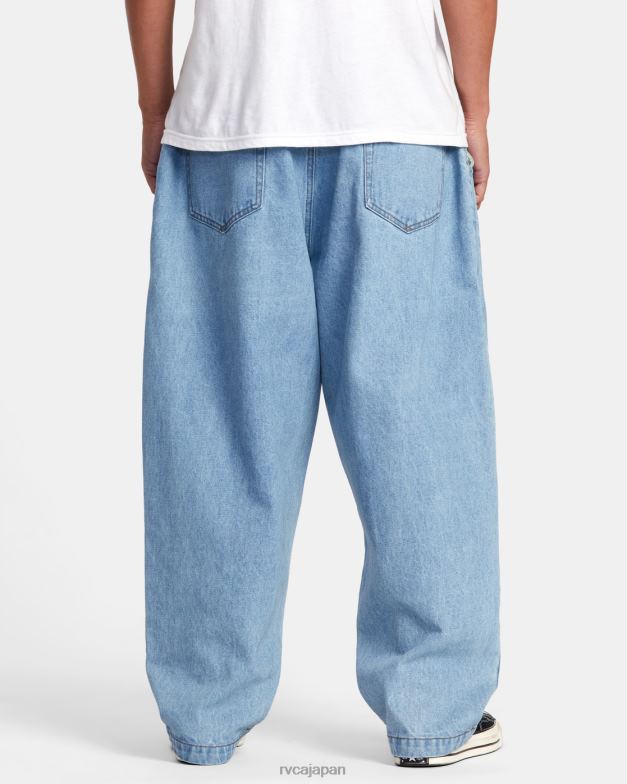 衣類 TP8J880 90年代ブルー RVCA 男性 ザック アレン エラスティック ウエスト デニム ジーンズ
