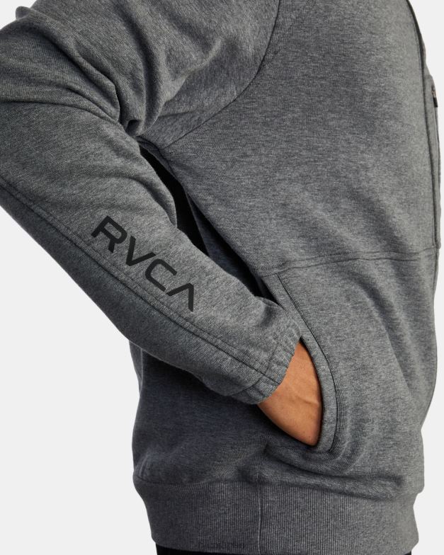 衣類 TP8J883 アスレチックヘザー RVCA 男性 テック ジップアップ フリース パーカー ii