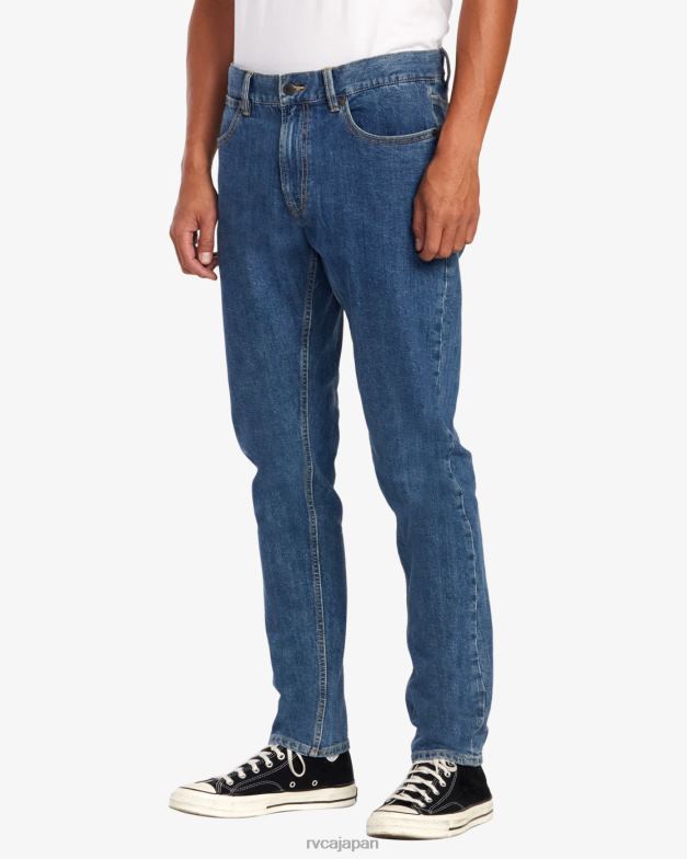 衣類 TP8J887 ライトヴィンテージウォッシュ RVCA 男性 ウィークエンドストレートフィットジーンズ