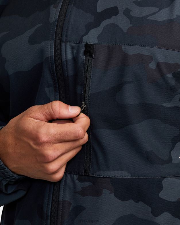 衣類 TP8J890 迷彩柄 RVCA 男性 ヨガー ジップアップ フード付きジャケット ii