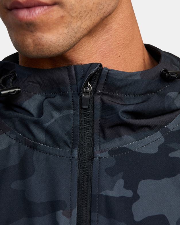 衣類 TP8J890 迷彩柄 RVCA 男性 ヨガー ジップアップ フード付きジャケット ii