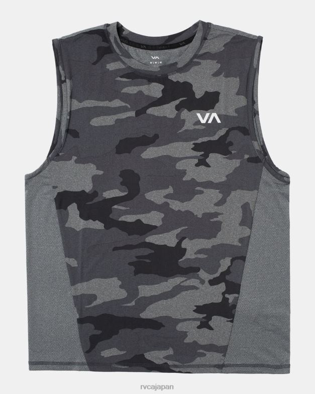 衣類 TP8J895 迷彩柄 RVCA 男性 スポーツベントマッスルタンクトップ