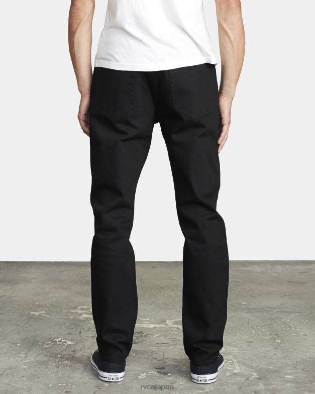 衣類 TP8J898 黒 黒 RVCA 男性 ロッカースキニーデニムジーンズ