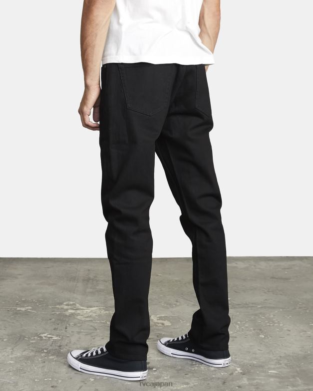 衣類 TP8J898 黒 黒 RVCA 男性 ロッカースキニーデニムジーンズ