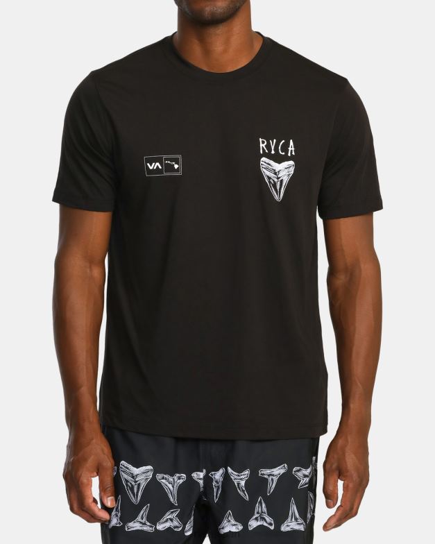 衣類 TP8J908 黒 RVCA 男性 ベンホートンのハワイTシャツ