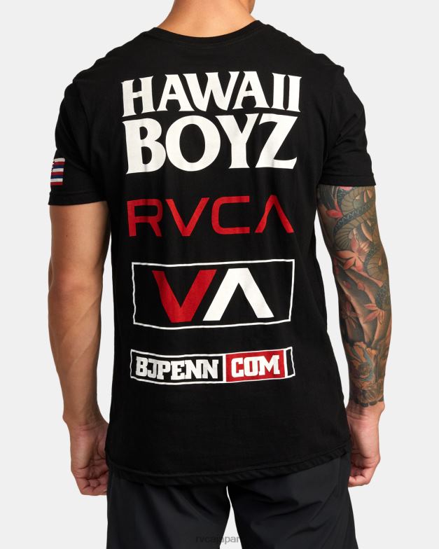 衣類 TP8J914 黒 RVCA 男性 ペンはただのスクラップTシャツ