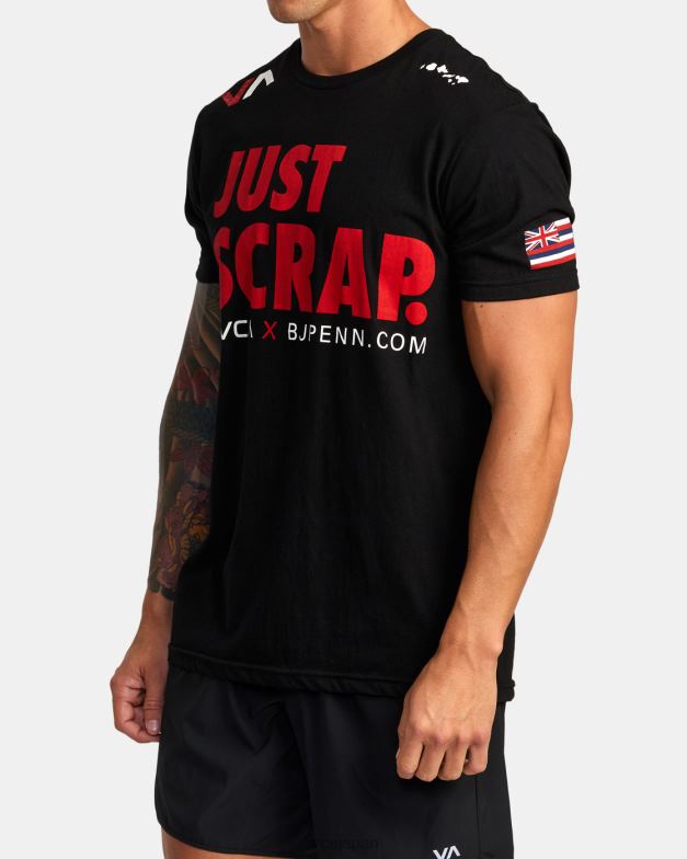 衣類 TP8J914 黒 RVCA 男性 ペンはただのスクラップTシャツ