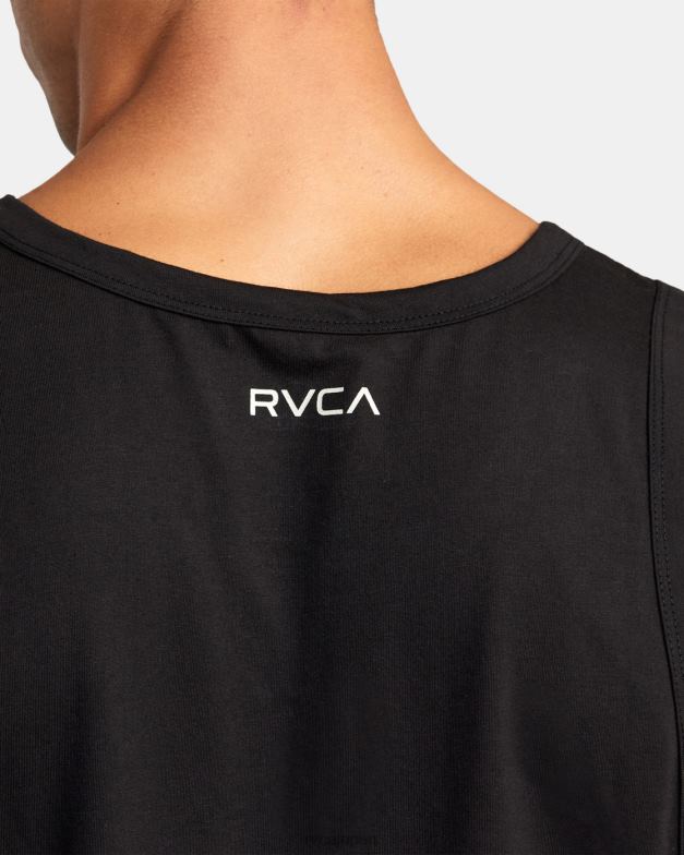 衣類 TP8J940 黒 RVCA 男性 ハワイのバンド付きタンクTシャツ