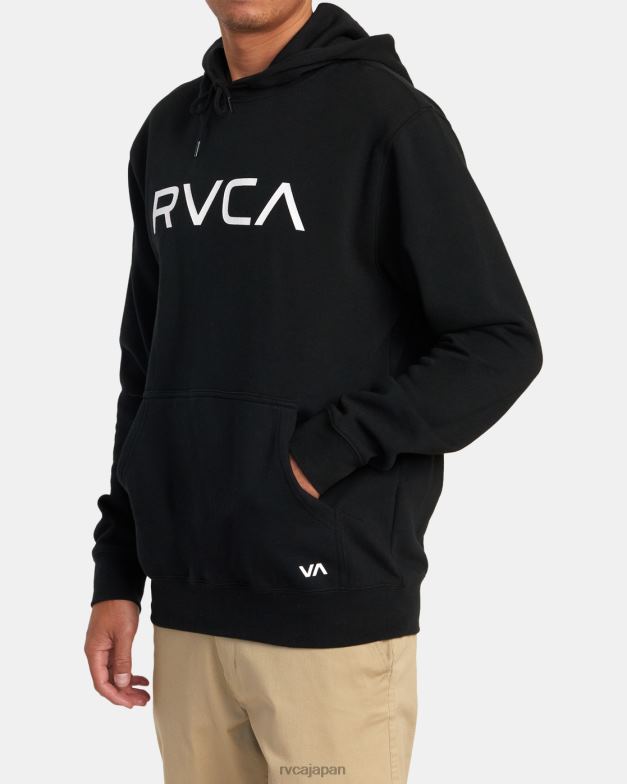 衣類 TP8J948 黒 RVCA 男性 ビッグプルオーバーパーカー