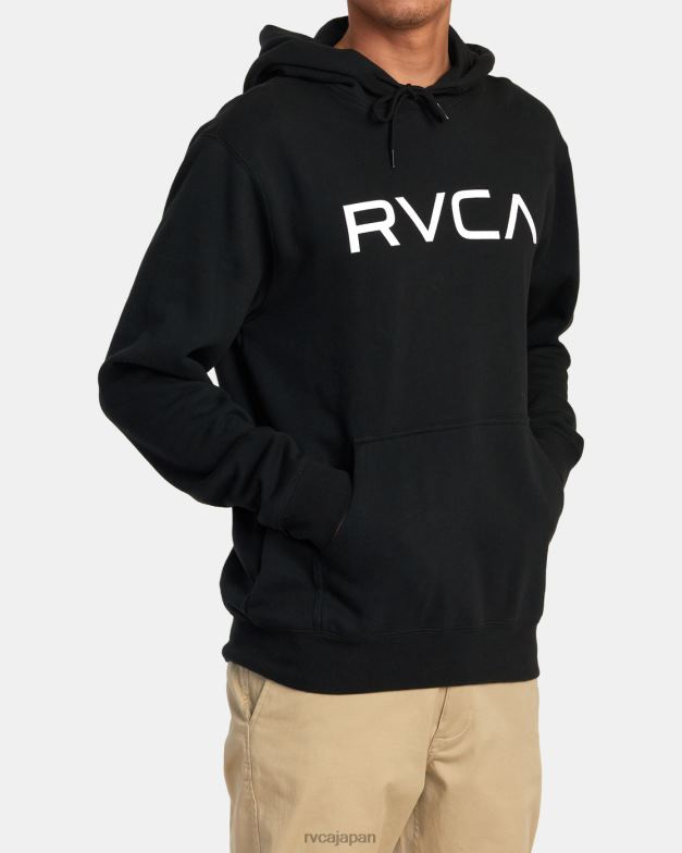 衣類 TP8J948 黒 RVCA 男性 ビッグプルオーバーパーカー