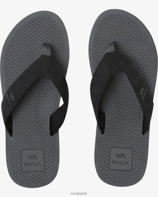 靴 TP8J982 木炭 RVCA 男性 サンドバービーチサンダル